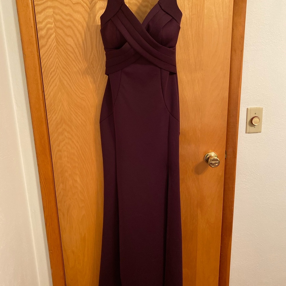 Purple evening dress